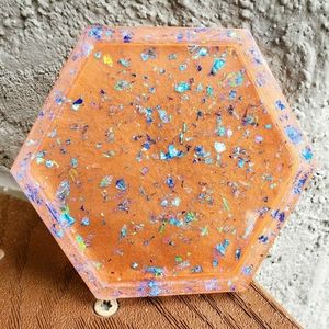 Handmade Blue Foil Trinket Dish